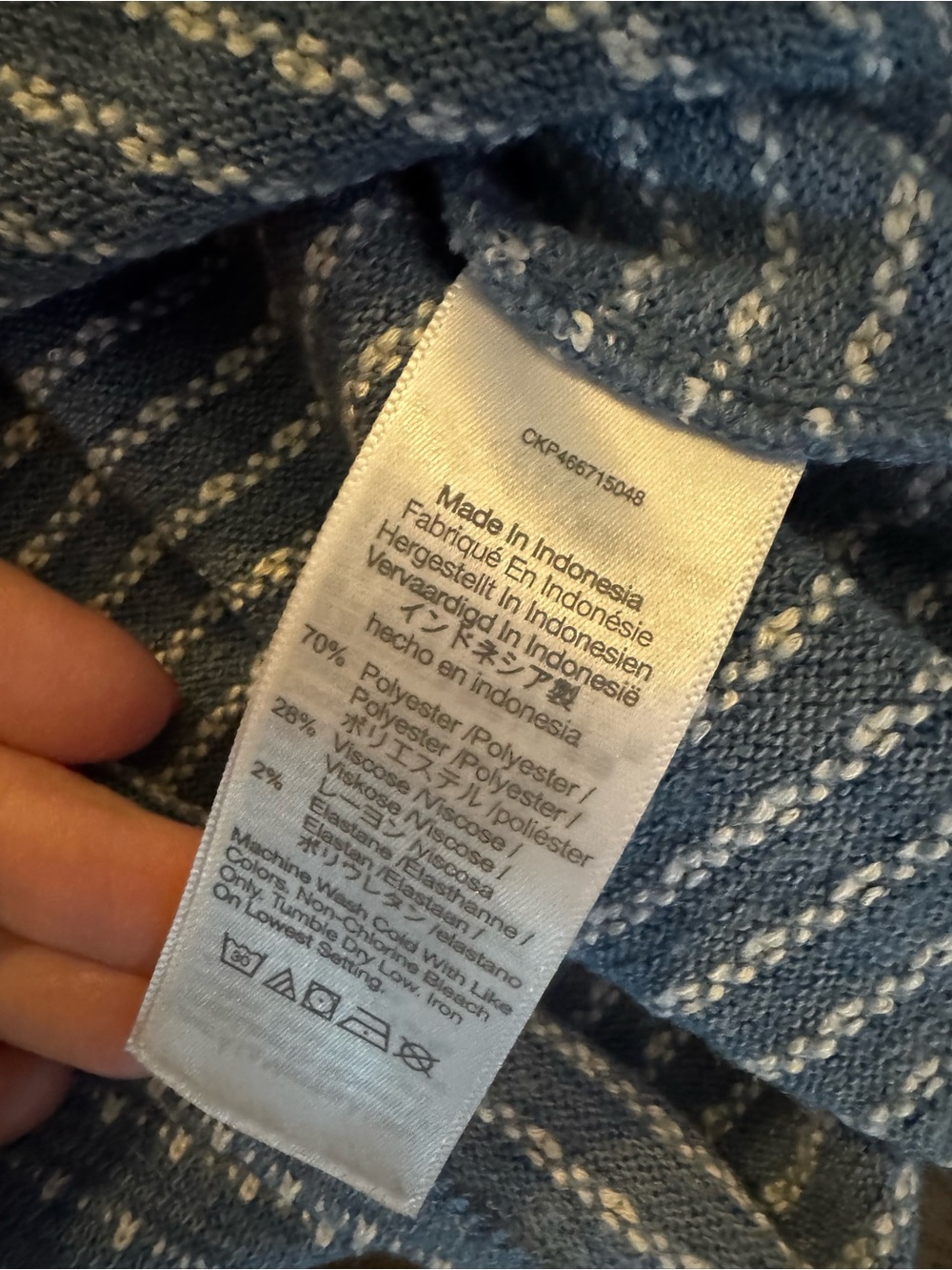 Madewell Light Blue Mock Neck Textured Top - Picture 7 of 9